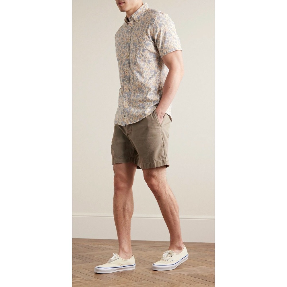 Faherty Men's Short-Sleeve Button Up Breeze Shirt in Floral Print Size MediumM